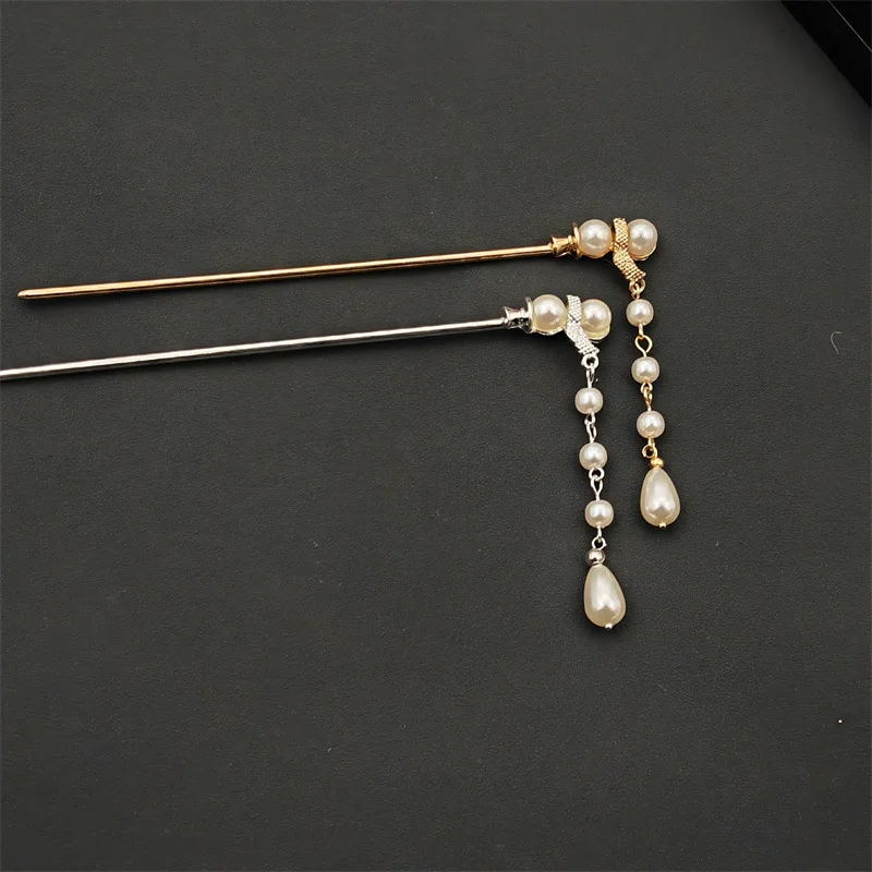 Hanfu Hair Pins Tassel Crystal Hair Pins Ancient Ornament Handmade Hair Fork Headdress Chinese Hair Accessories Hair Sticks