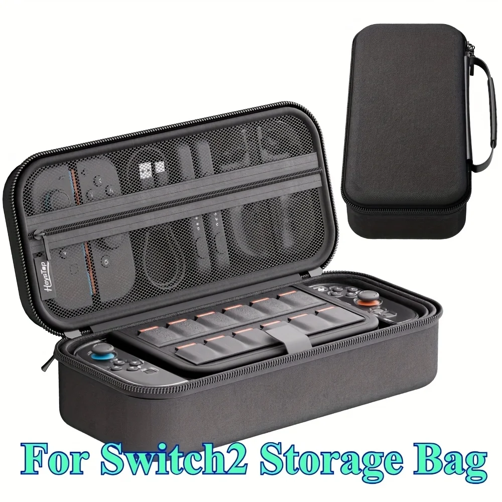 Sac de rangement Portable pour étui Switch2, sac de voyage Portable de grande capacité, avec 12 emplacements de rangement pour cartes de jeu pour protéger l'hôte