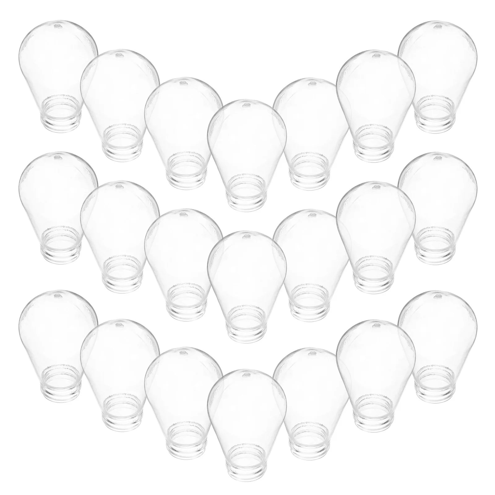 30pcs Transparent Lamp Bulb Covers E27 Plastic Light Shells High Transmittance Heat Resistant For String Lights Festive