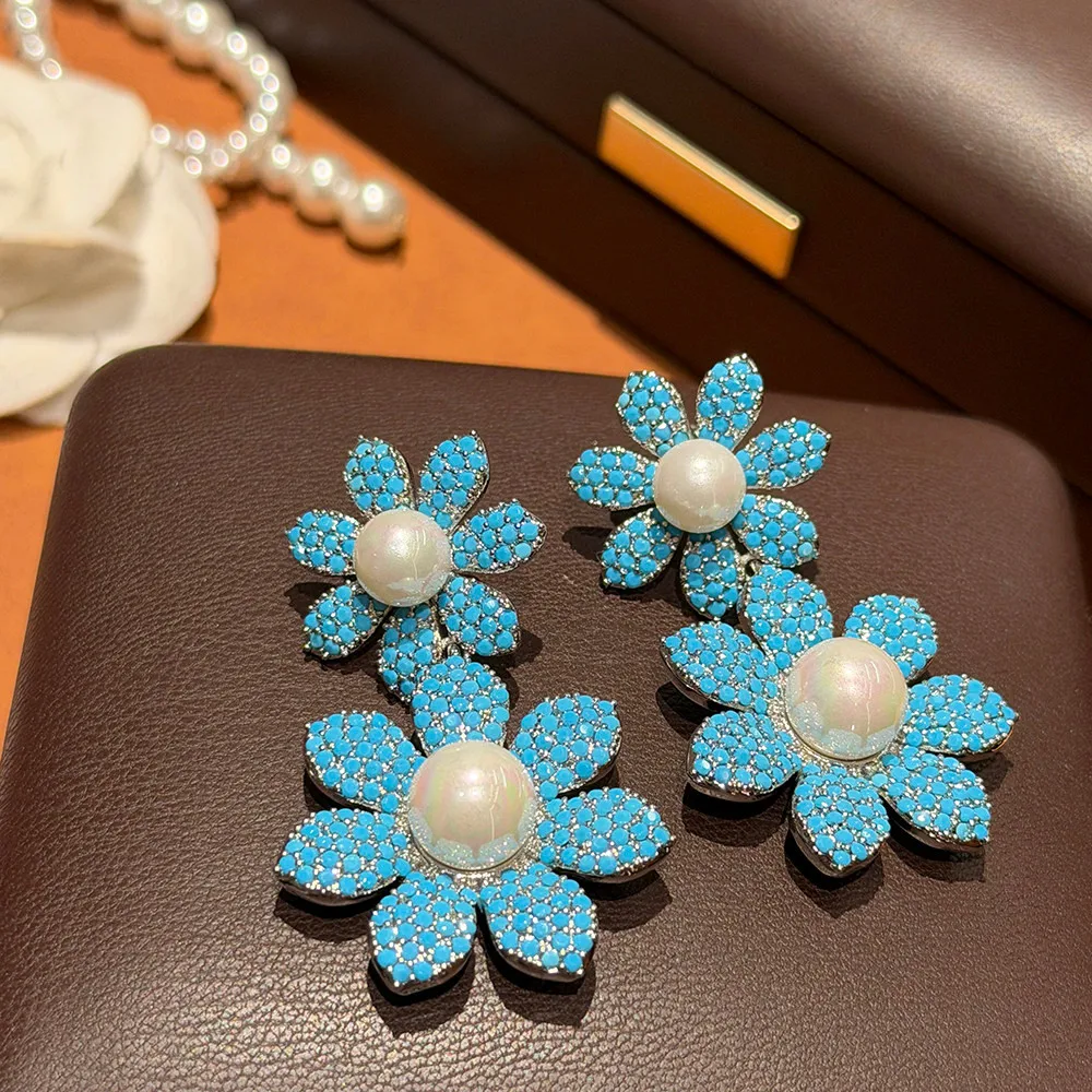 

Fashion Light Luxury Flower Tassel Elegant Exquisite New Earrings