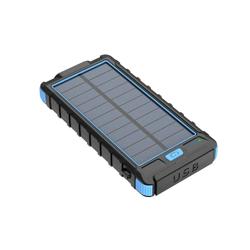 For IPhone Samsung Xiaomi Solar Power Bank 10000mAh Outdoor Waterproof Portable Battery Power Bank