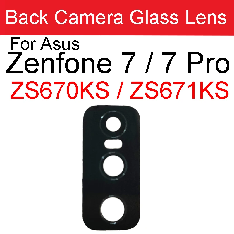 Rear Back Camera Lens Glass For Asus Zenfone 7 Pro ZS671KS LoudSpeaker Buzzer Ringer For Asus ZS670KS Lift Motor Vibration Parts