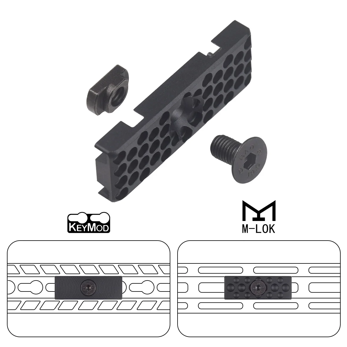 New Aluminum 3 PCS M-LOK Switch Cable Clip Wire Guide System For M300 M600 PEQ Weapons Light Cable Management Picatinny Rail
