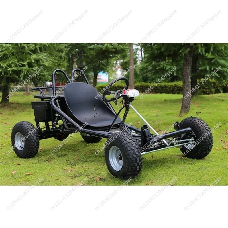 

168Cc Single Seat 4 Wheel Adult Gas/Electric Kart Drift Buggy ATV Off Road Dirt Bike for Track Beach Racing 6 Inch Tires