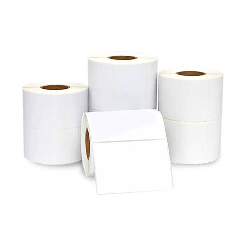 Rollo De Etiquetas Termic Adhesivas 50mm X 30mm Blank Thermal Sticker Labels Jumbo Rolls Paper Thermal Transfer Sticker