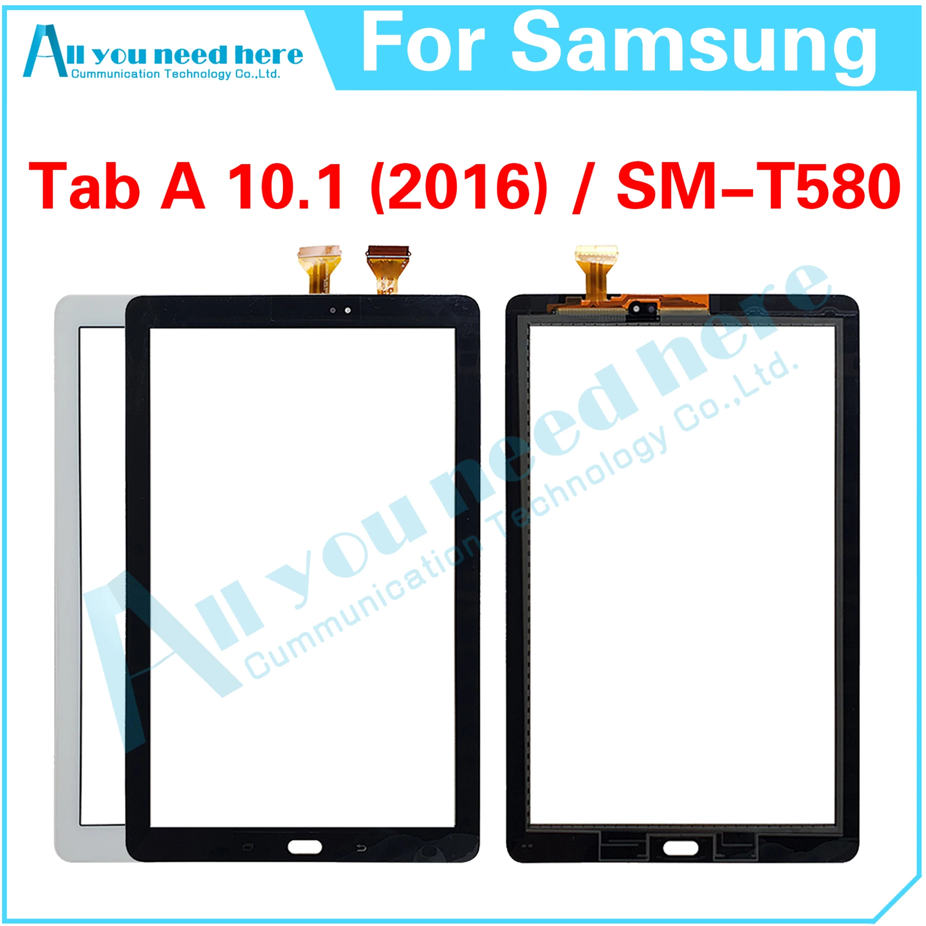 

10.1" Inch For Samsung Galaxy Tab A 10.1 (2016) SM-P580 P580 Touch Screen Digitizer Glass Panel Sensor Repair Parts Replacement