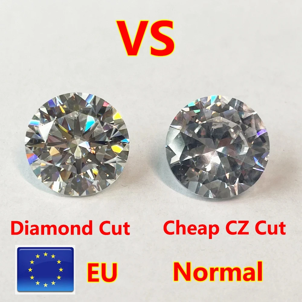 [ New EU Quality ]  With GRA 0.7-25MM Lab Grwon Moissanite Diamond 0.1-50CT Hand Cutting D Color Certified Moissanite Diamond