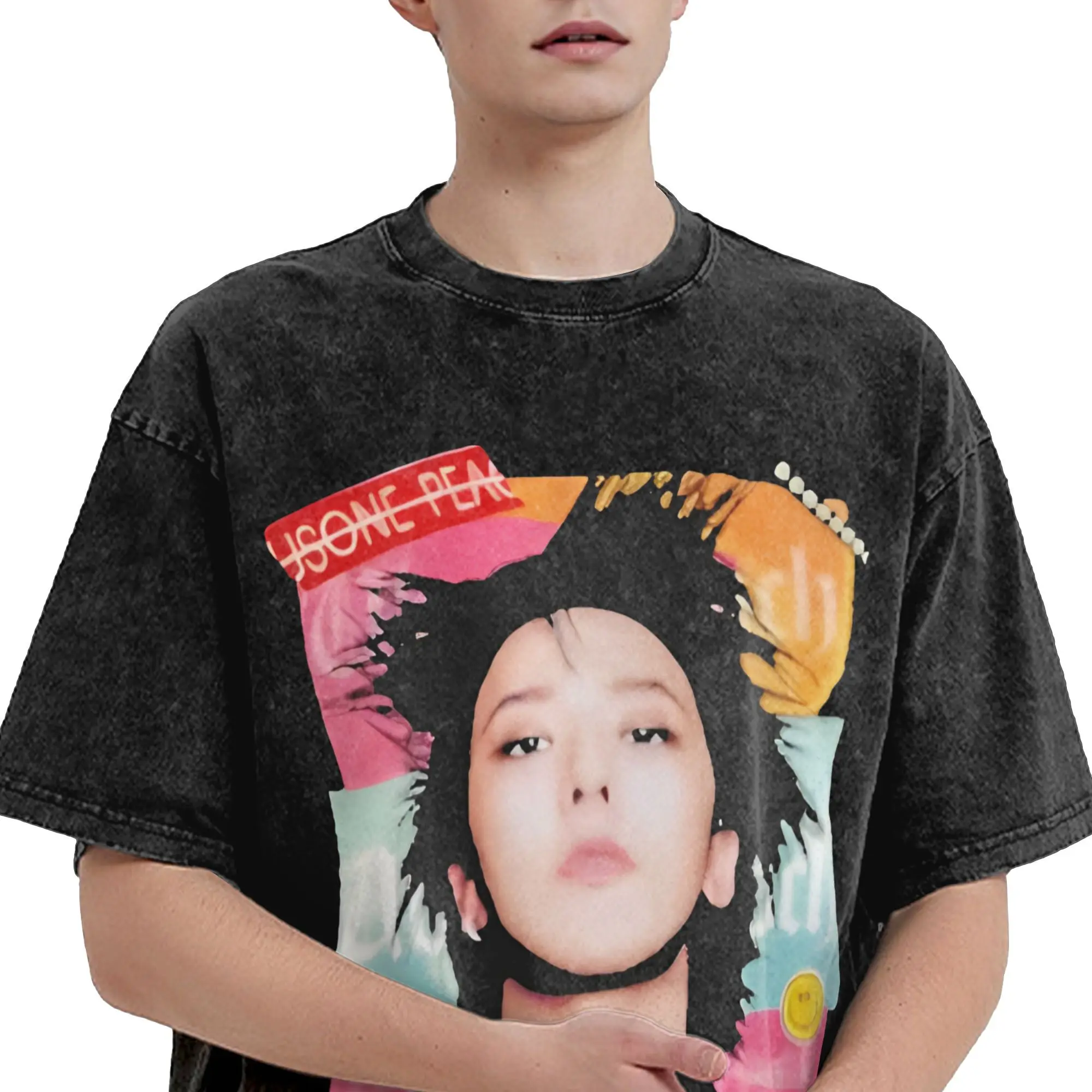 Ubermensch Gdragon جولة حول العالم 2025 تي شيرت الرجال Crewneck القطن الخالص غسلها تي شيرت قصيرة الأكمام تي شيرت ملابس الصيف