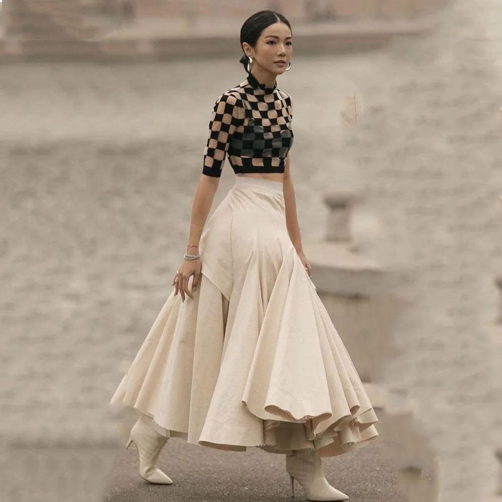 

Design Evening Dresses Formal Occasion High Neck Half Sleeves A Line Alliques Banquet Celebrity Female Gown Classic 2025 Popular