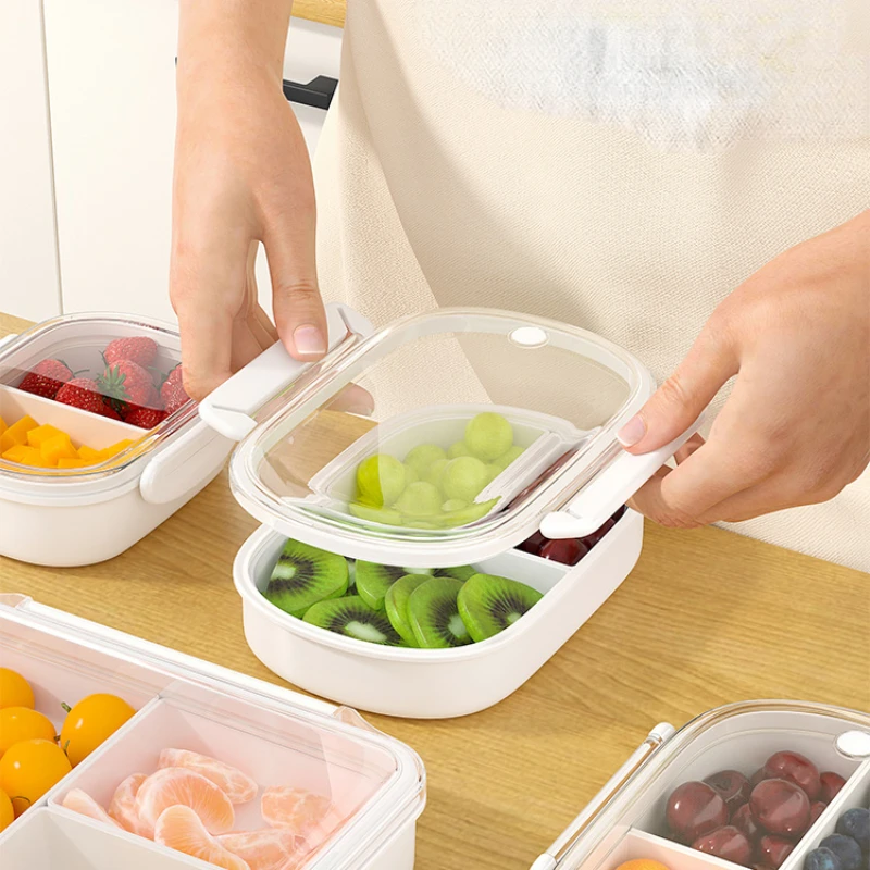 Fruit bento box: go out and carry a spring outing picnic children's compartment food crisper box