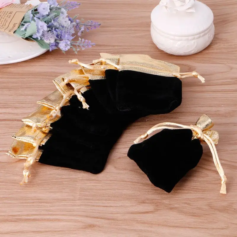 10PCS/set Drawstring Small Gift Bag Jewelry for Storage Necklace