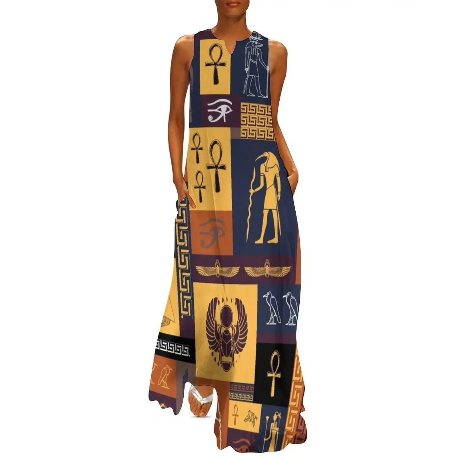 

Egyptian Collage Long Dress women's fashion dresses sexy dress dress party night