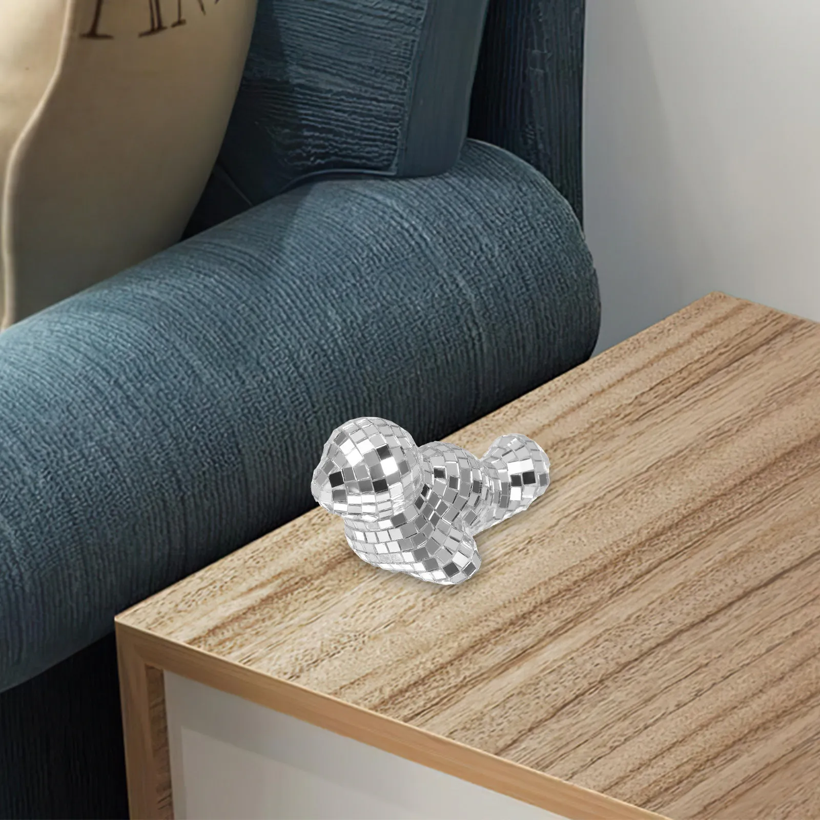 Shiny Mirror Mini Seal Ornament Lifelike Ocean Animal Decor Whimsical Elegant Home Office Shelf Desk Accent Small Sea Animal