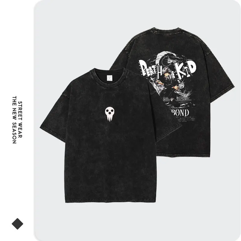 Bandai Anime S-Soul E-Eater T-shirt oversize vintage lavato Patricia T-shirt Manga Albarn Maka Top Tees Ragazza 100% cotone