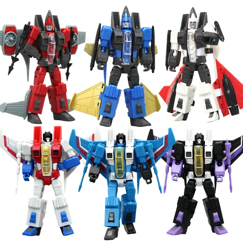 Transformation Robot Starscream Skywarp Thundercracker Ramjet Dirge Thrust Action Figure Action Characters Deformation Kids Toys