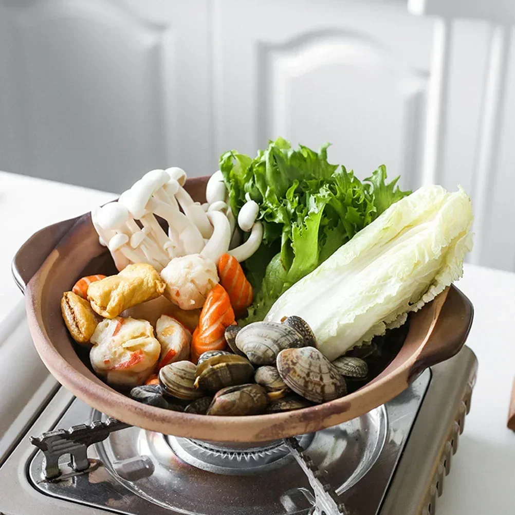 

18cm 20cm Ceramic Casseroles Soup Pot Cooking Casserole Clay Stew Stew Pots Earthenware Pot Kitchen Cookware Kitchenware