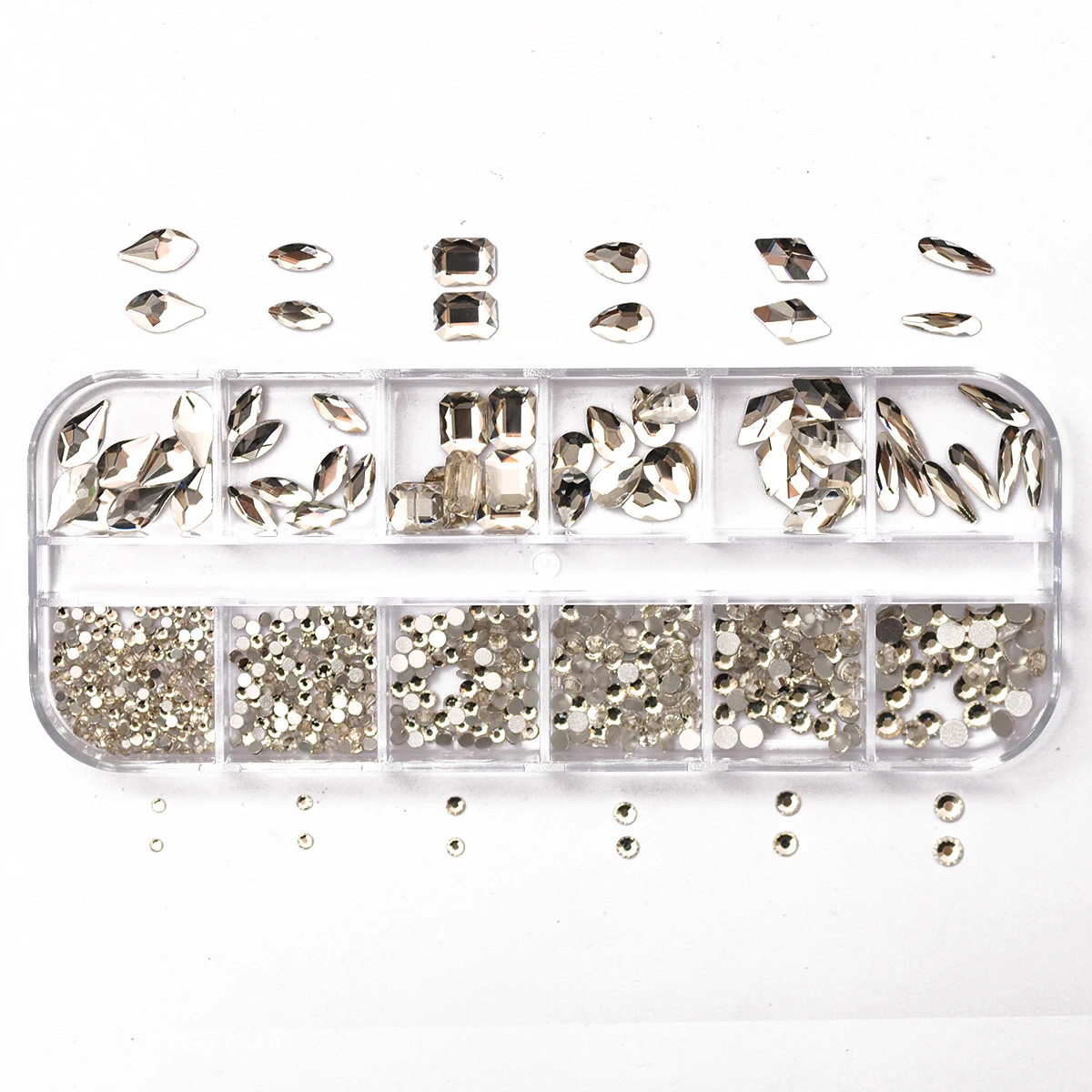 

New Clear Box-packed Strass DIY Nail Art Rhinestones Accessories Flatback Glass Glitter Crystal Crafts For Nail Art Decorations