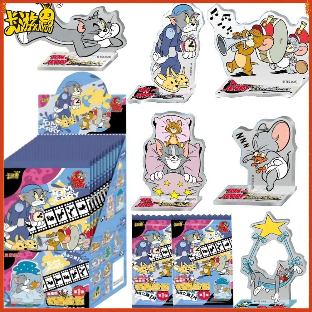 

New Genuine Kayou Animation Tom and Jerry Stand Acrylic Figure Famous Comedy Trading Collectibles Kids Birthday Creative Gifts