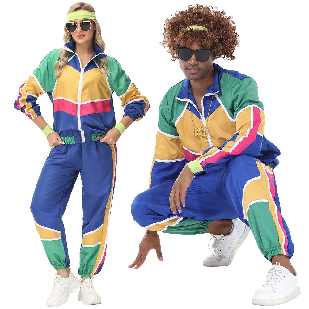 

Halloween Costumes, European and American Retro Disco Trendy Parties, Hip-hop Rock Dance, Couple Sportswear