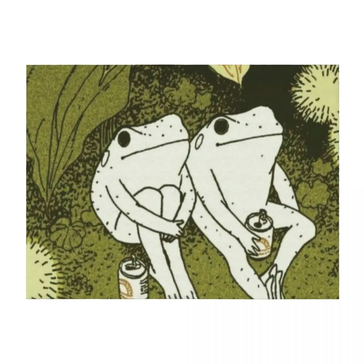 

olive green frog indie Throw Blanket blankets and throws Luxury St Thin Kid'S Blankets