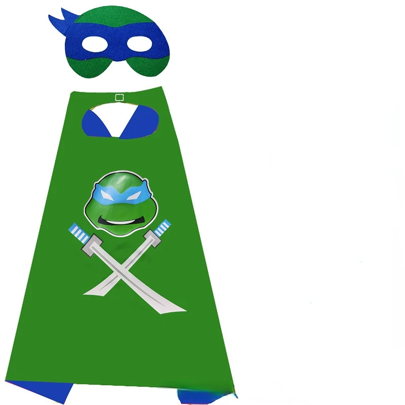 Children\'s Ninja Turtles Cosplay Costume Superhero Cape Mask Set Halloween Performance Costume Cape