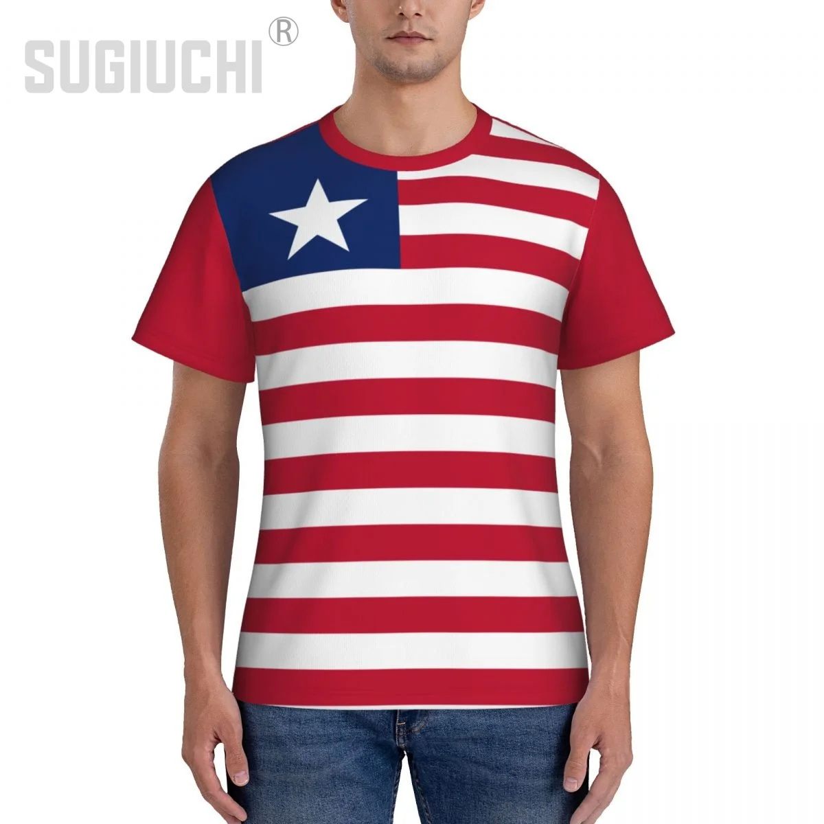 Tight Sports T-shirt Liberia Flag Liberian 3D For Men Women Tees jersey Clothes Soccer Football Fans Gift Patriotic T shirt