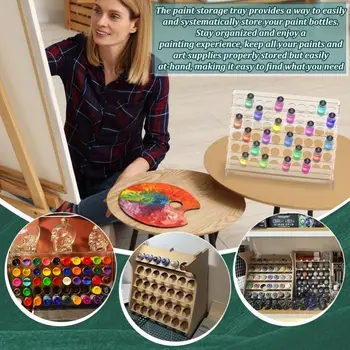 顏料架收納架 60孔壓克力收納架 附6層支架 展示工藝品支架 微縮顏料孔 8 最佳銷售 油漆架 - №5