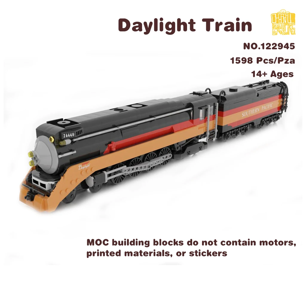 

MOC-122945 Daylight Train Model With PDF Drawings Building Blocks Bricks do not Contain Printed materials, or Stickers Gifts