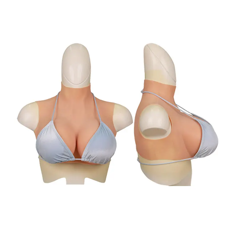 Huge Silicone Breast Forms Fake Boobs Plate with Realistic Nipple Areola for Crossdresser Transgender Cosplay Bodysuit