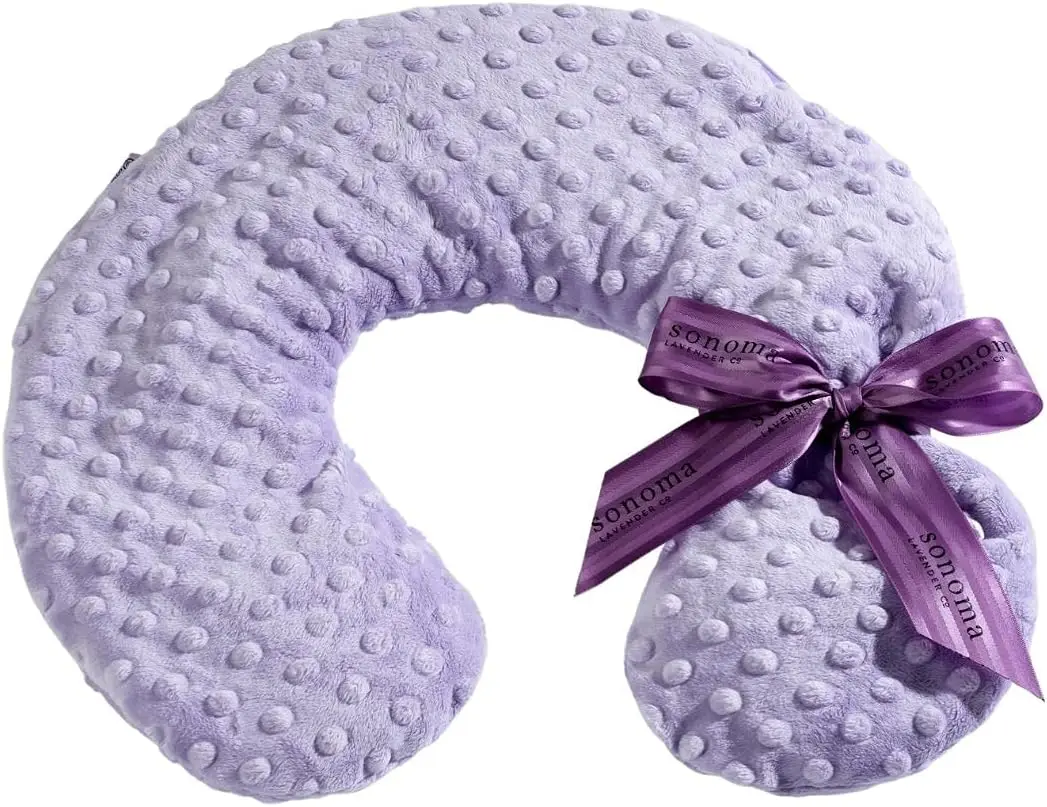 

Lavender Heatable/Chillable Neck Pillow for Relaxation and Pain Relief with Removable Washable Covers (Lilac Dot)