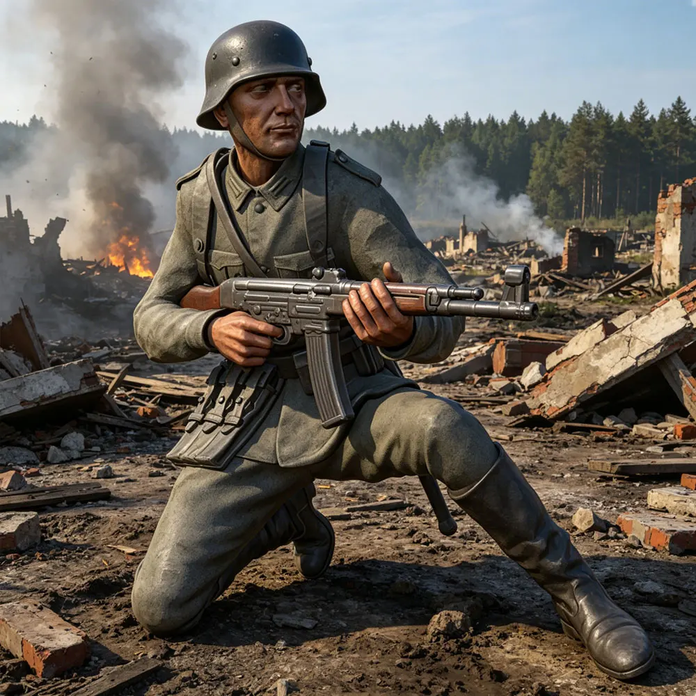 1/24/12/6 High-quality Soldier Resin Model, Suitable for Tabletop Game Scenarios, 3D Printed Gray Model Figure, Not Colored