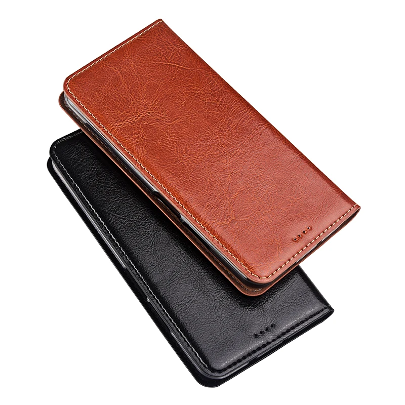 Crazy Horse Genuine Leather Flip Case For Oneplus 3 3T 5 5T 6 6T 7 7T 8 8T 9 9R 9RT Pro Nord 2 CE N10 N100 N200 Phone Cover