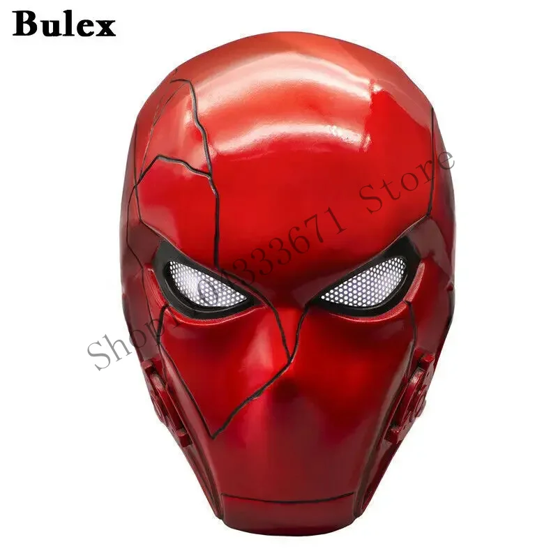 Red Hood Mask Movie Anime Full Head Latex/Resin Helmet With Mesh Eye Game Cosplay Halloween Costume Props CMM