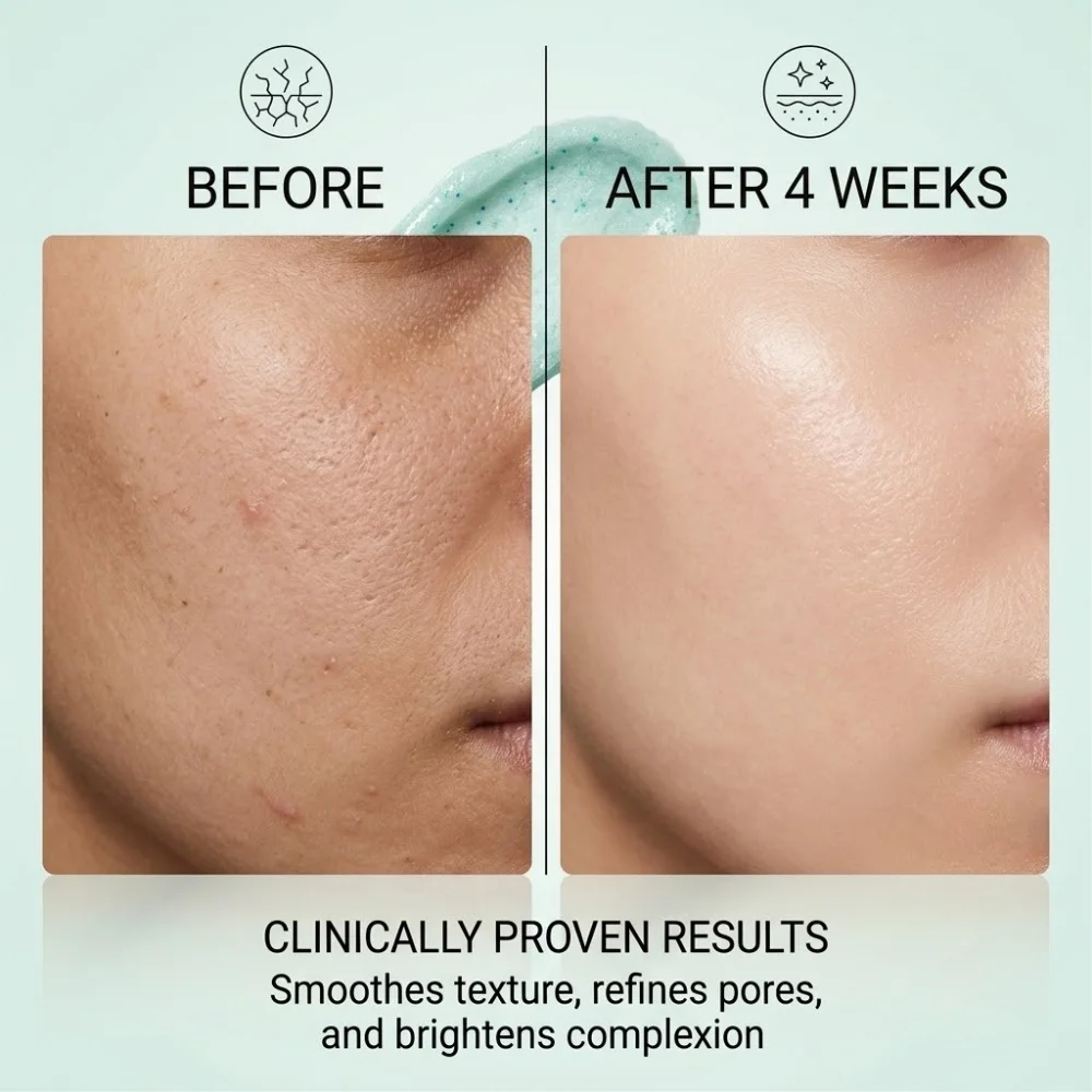 Body Scrub Exfoliating Cream for Smooth Skin Deep Cleansing Pore Cleanser Chicken Skin Remover Brightening Body Care Lotion 50g view 3