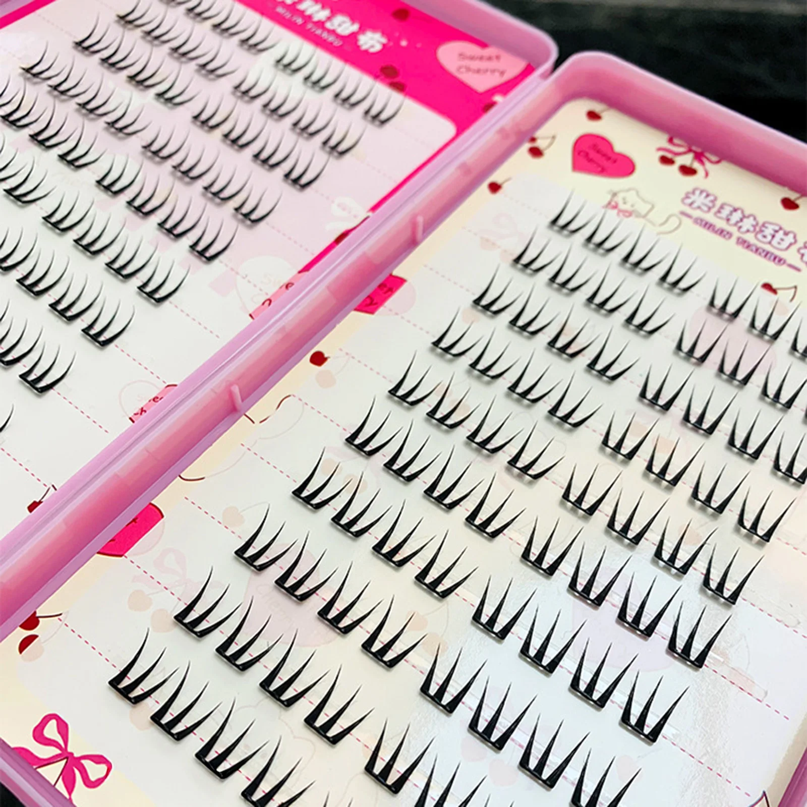 20Rows Self Adhesive Cluster Lashes No Glue Needed Segmented Eyelashes DIY Individual Eyelash Extension Women Girls Beauty Tools