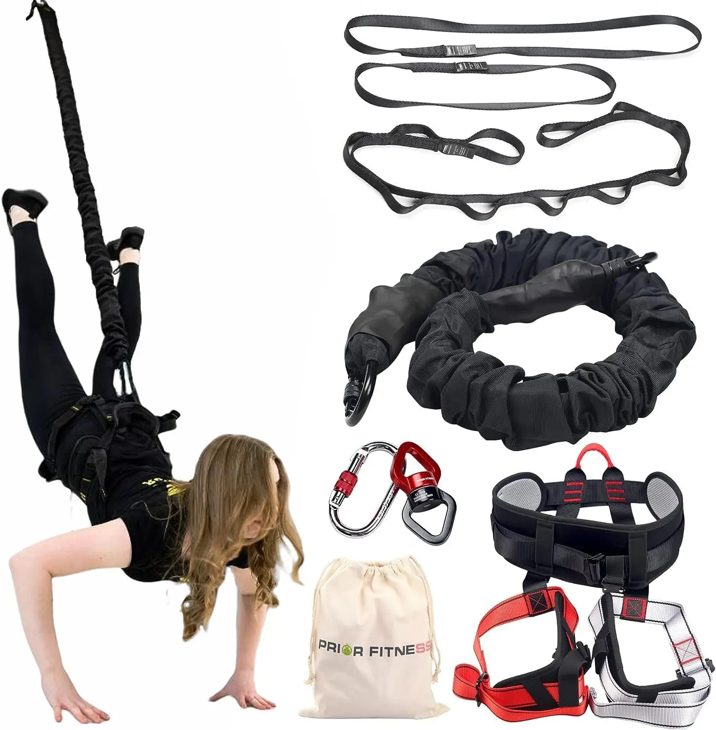 FITNESS Bungee Fitness Set Yoga Bungee Cord Rope Resistance Air Dance Rope Exercise Fitness Home Gym Professional Training Equip