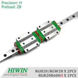 Genuine HIWIN RGH20CA RGH20HA RGW20CC RGW20HC Sliders Linear Guides Rail Heavy-load H Class Precision High Rigidity Roller ZB
