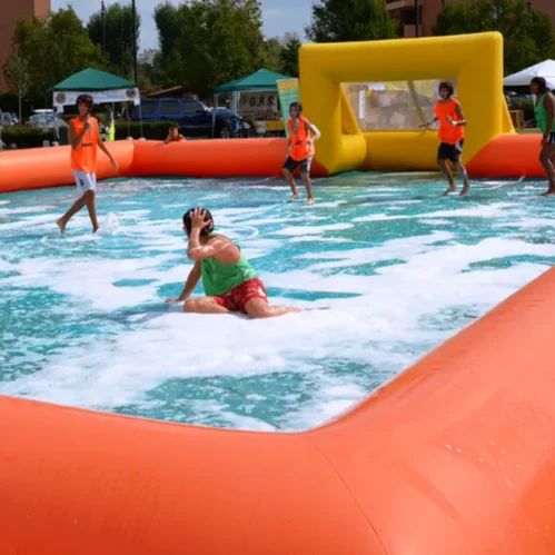 Factory Customized Inflatable Football Playground Inflatable Soccer Field Inflatable Soap Football Field