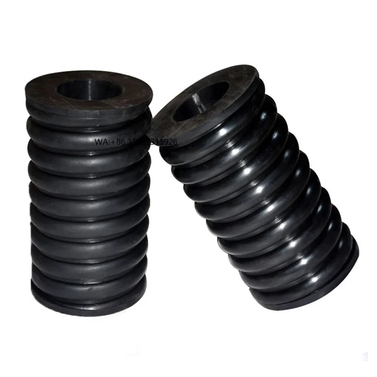 Heavy Duty Steel Composite Damping Compression Hollow Rubber Spring