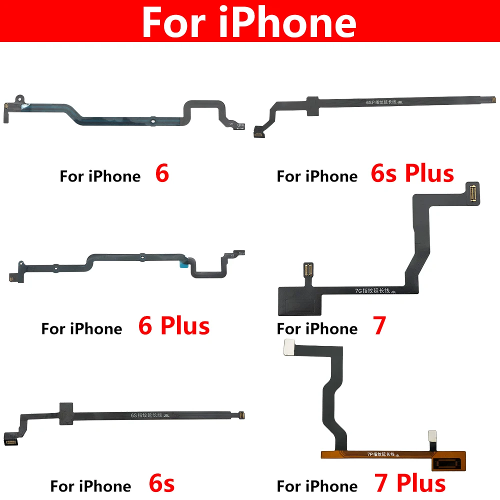 New Home Touch ID Return Fingerprint Button For Iphone 6 6S 7 8 Plus Motherboard Connection Connector Flex Cable Assembly