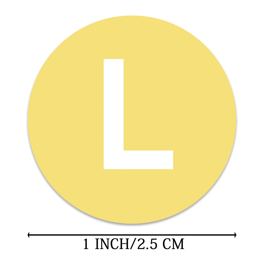 100pcs Self Adhesive Sticky Label 1inch Size XS S M X XL XXLStickers Blank Note Label Wholesale low price