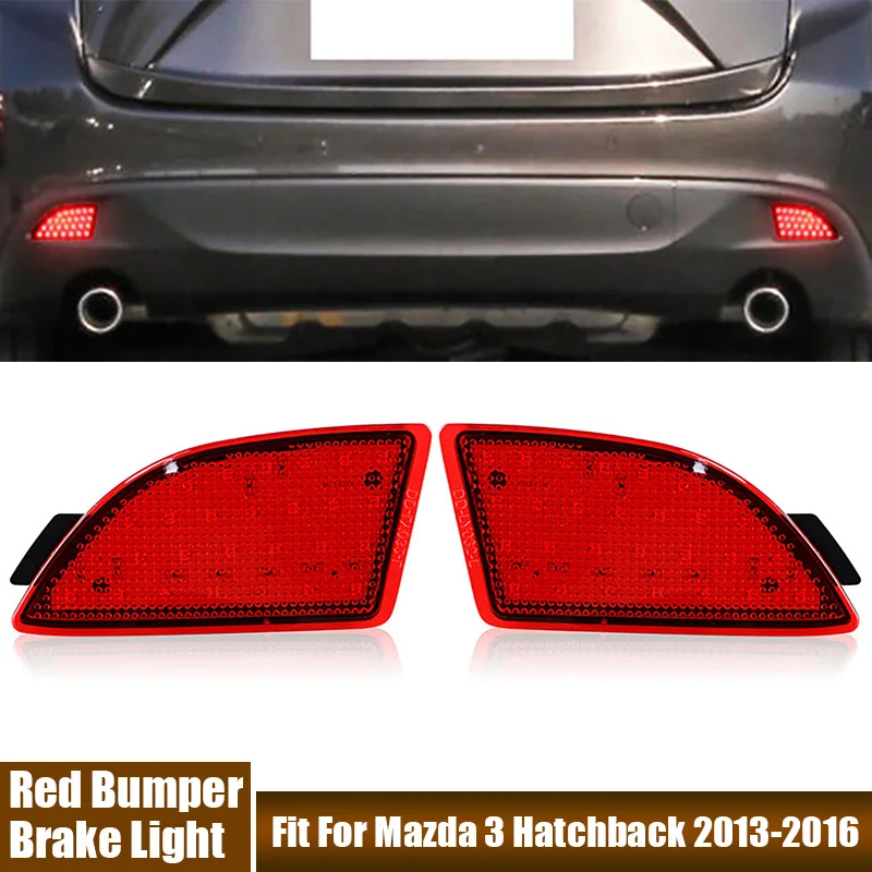 

2Pcs/Pair LED Rear Bumper Reflector Reflective Strips Car Accessories Fit For Mazda 3 Hatchback 2013-2016 BCW8515M0B, BCW8515L0B