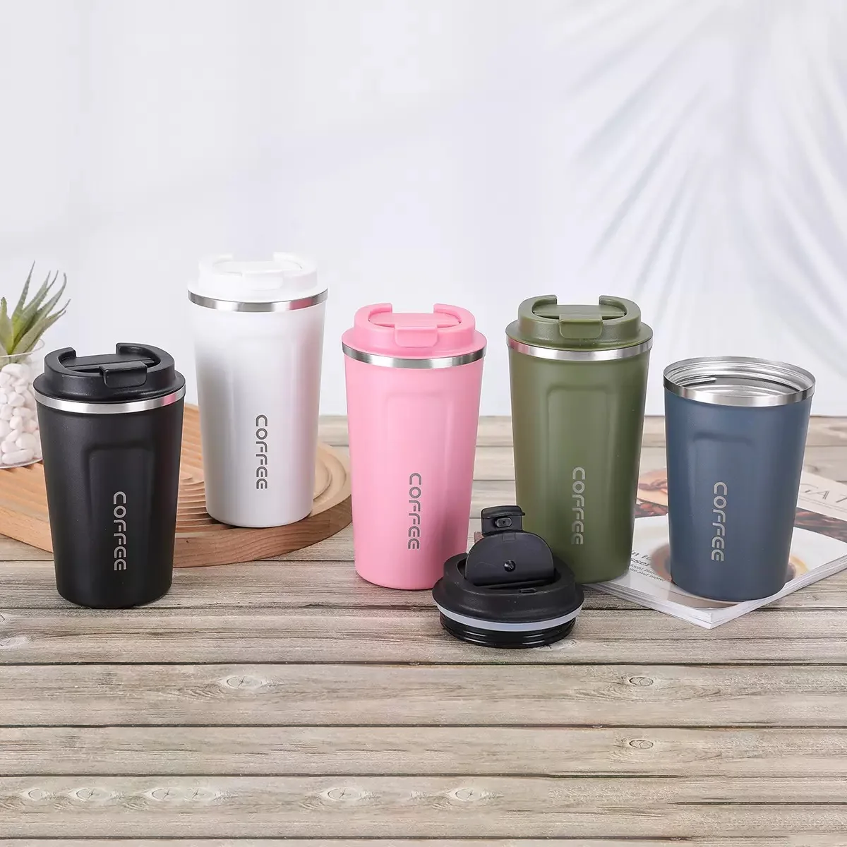 

Vacuum Insulated Stainless Steel Thermal Mug, Portable Coffee Cup for Travel, Home, Office - Suitable for Hot & Cold Drinks