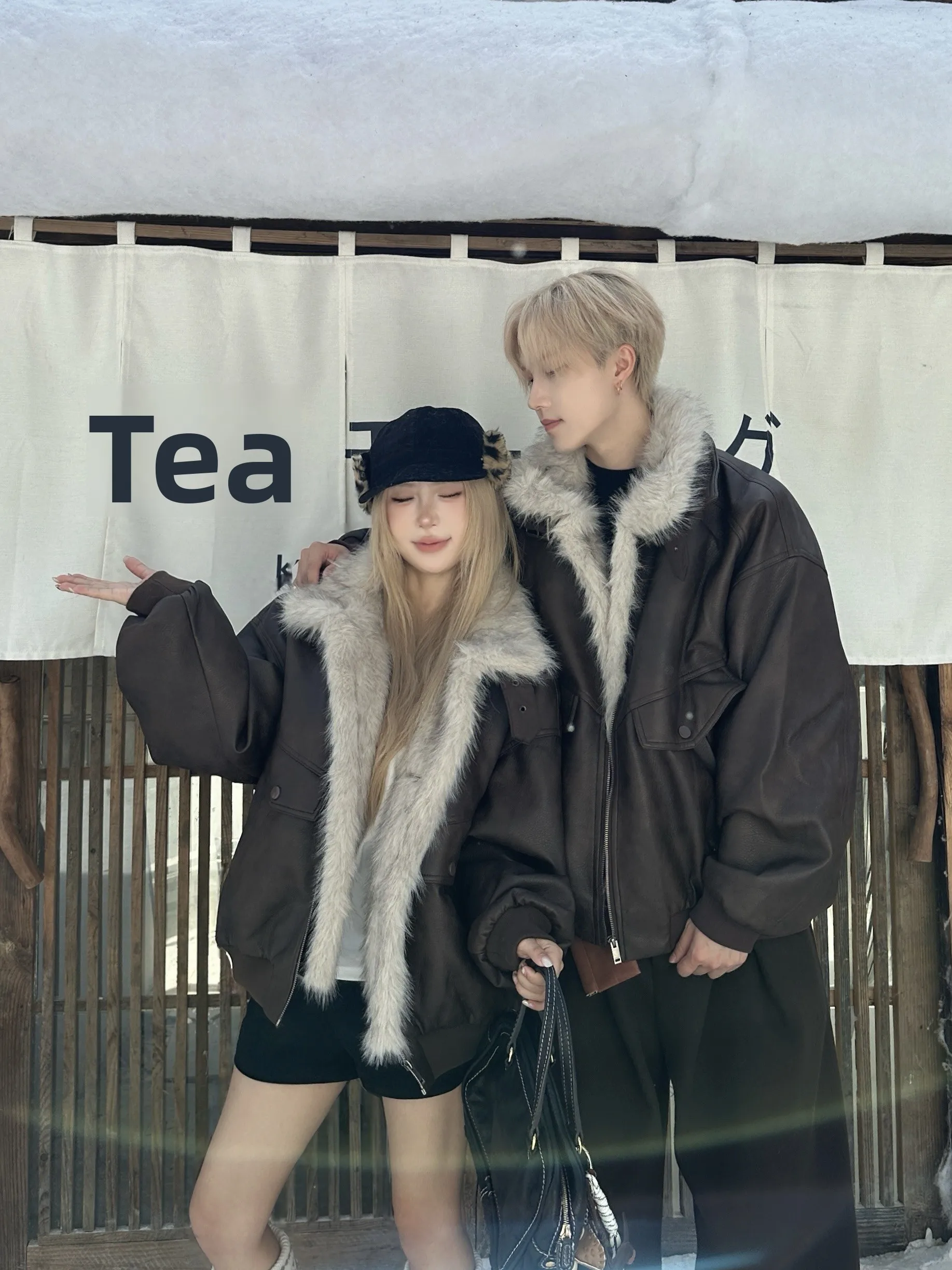 

Утепленная куртка с отложным воротником для мужчин и женщин, зимняя, парная, в американском ретро-стиле, из хлопка, теплая, с полиэстером.