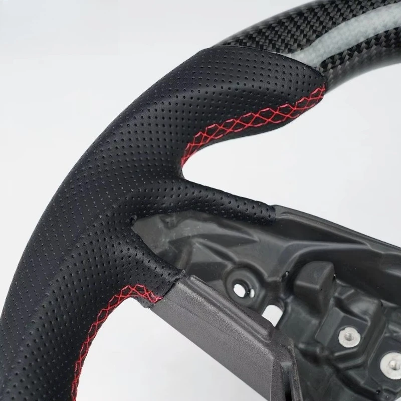 Customized Real Carbon Fiber Steering Wheel GLC63 SLC43 W205 Sport Upgrade DIY Replacement Modification Parts view 2
