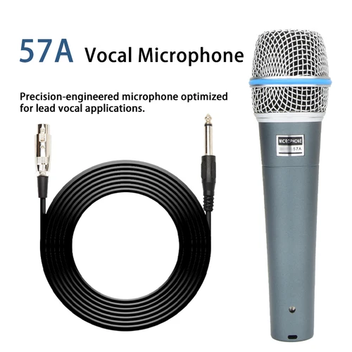 Imagen 2 del producto BETA Micrófono dinámico cardioide 57A de Metal para canto de escenario micrófono con cable profesional para Shure Karaoke BBOX