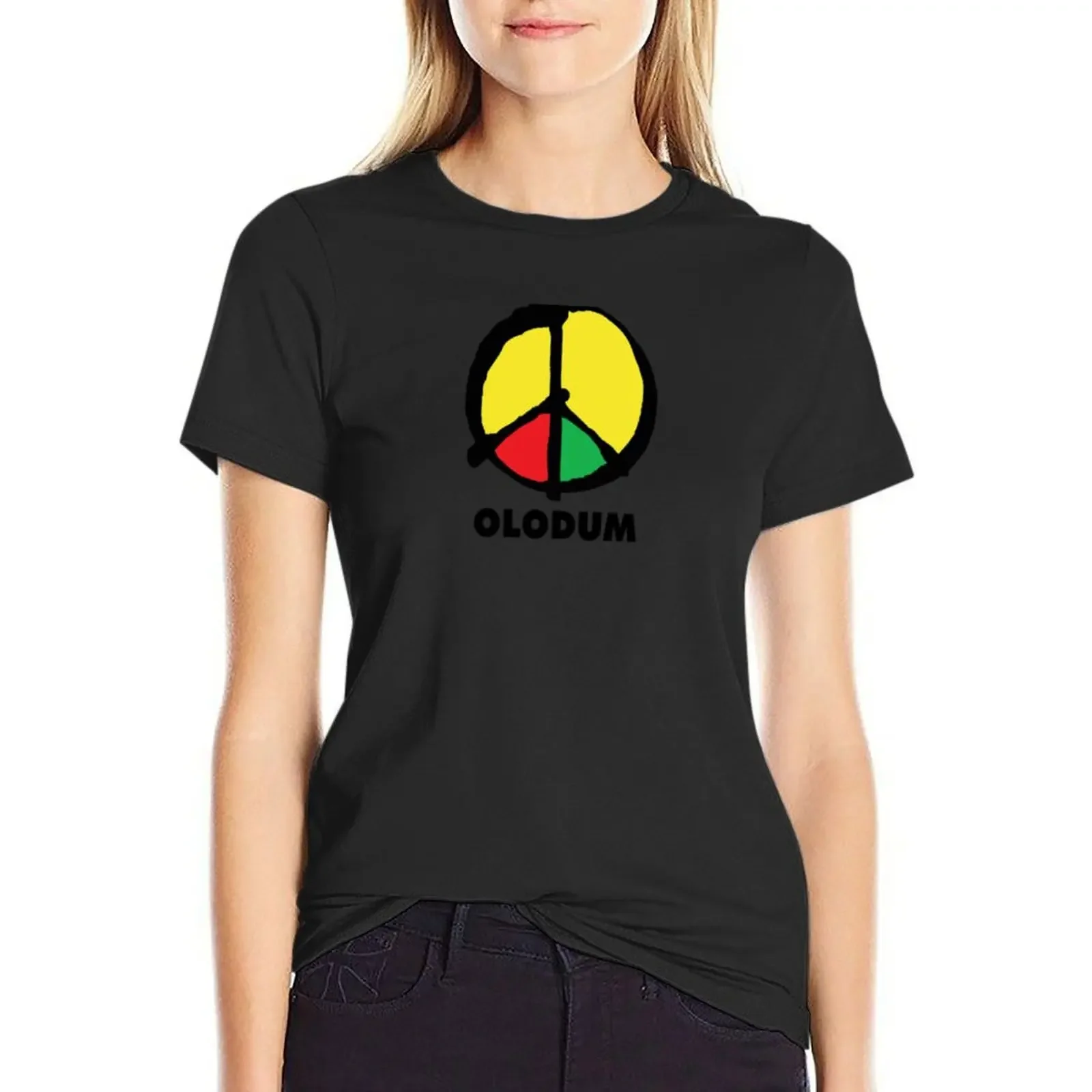 

Olodum T-Shirt oversized Short sleeve tee Female clothing customizeds black t-shirts for Women