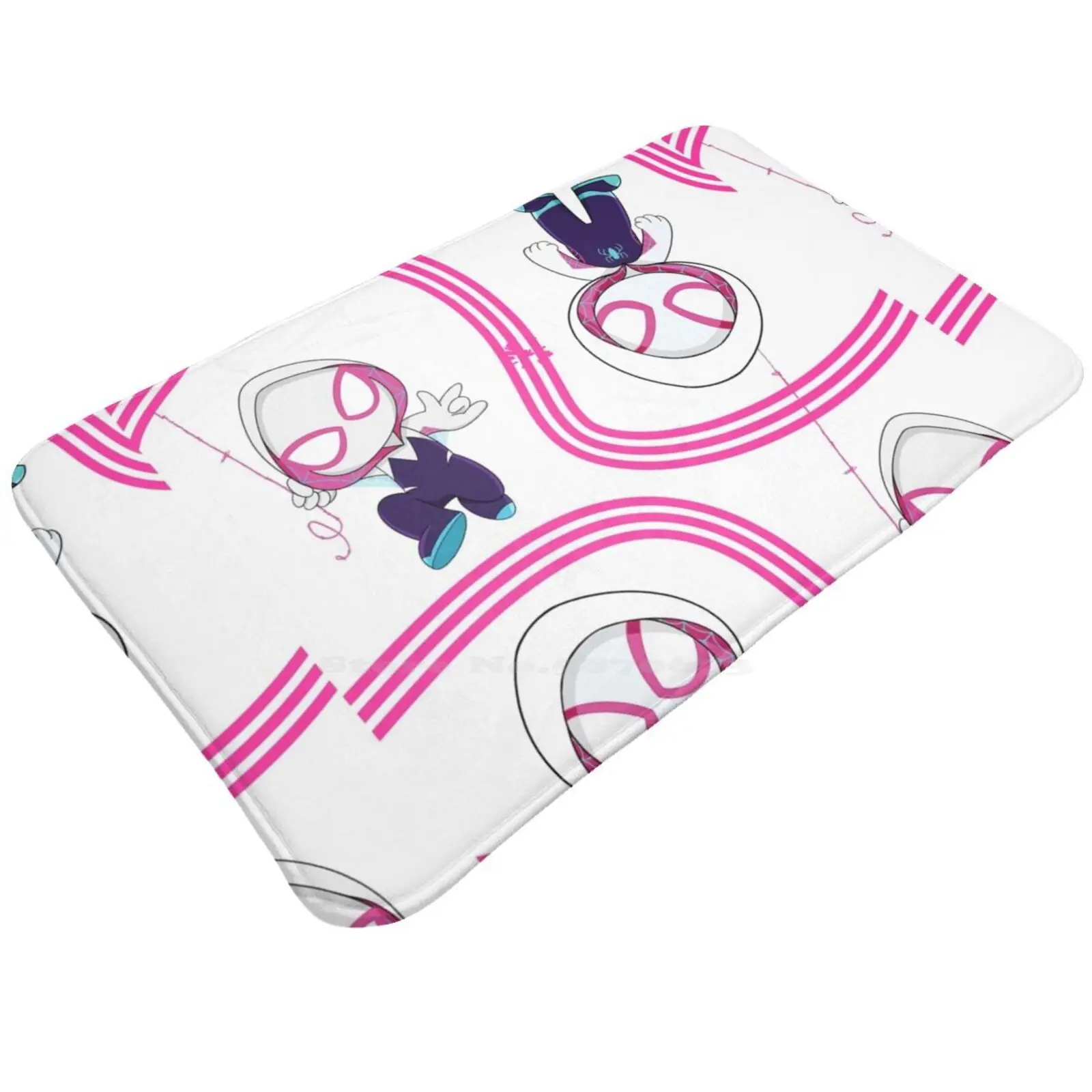 Cute Spider Ghost Gwen , Baby Spidey Girl , Grl Pwr , Cartoon Ghost Kids T-Shirt Comfortable Door Mat Rug Carpet Cushion Grl