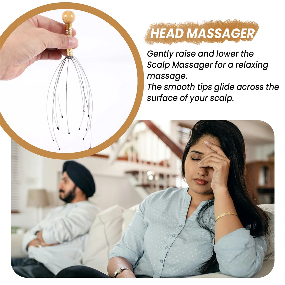 Massageador do couro cabeludo