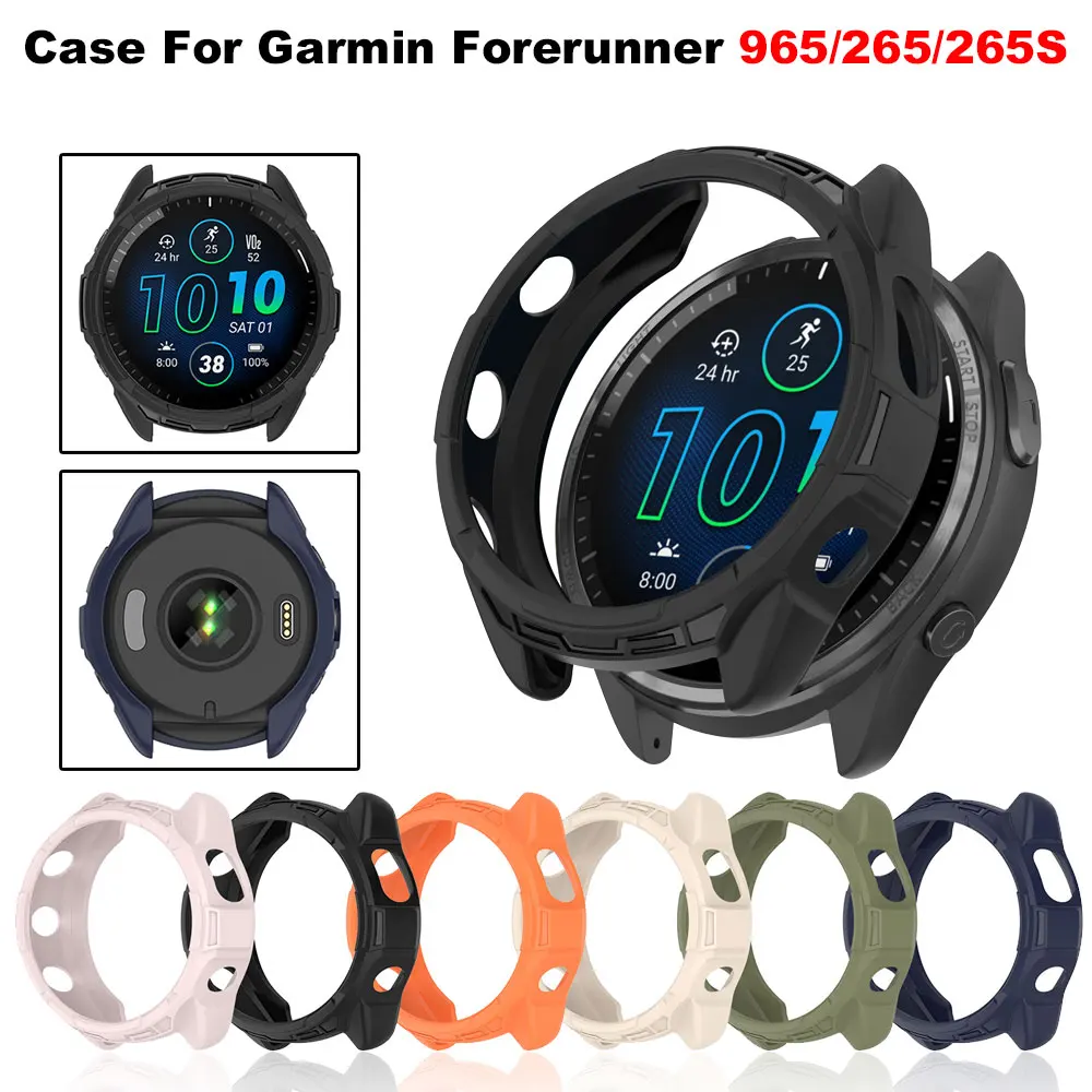 Etui ochronne TPU do zegarka Garmin Forerunner 265 265S 965 Pokrowiec ochronny zapobiegający zarysowaniom do etui Forerunner965 Zderzak